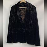 Sanctuary Black Crushed Velvet Collared One Button Blazer Jacket Size Large L Photo 1