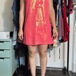 Lilly Pulitzer  Lela Silk Dress Coral Reef Pineapple Clip Chiffon Size Small Photo 2