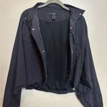 Forever 21  Woman's Windbreaker Cropped Jacket Snaps‎ Black Size Medium Photo 3