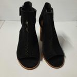 Marc Fisher Deztin Chunky Heel Suede Shoes Women's 6M Black Open Toe Sandals Photo 3