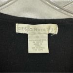 Design History  Long Sleeve Mini Pocket Sweater Dress 100% Wool Small Black Photo 2