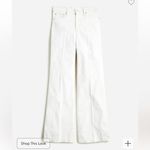 J.Crew  Petite Five‎ Pocket Wide Leg Jean in White Wash Size 32P Fisherman Photo 1