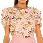 Amanda Uprichard Merris Top in Pink Floral - M Photo 0