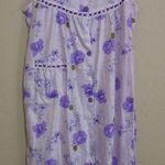 N9NE'S L Sleeveless Button Front Nightgown Pretty Purple Floral Size L Photo 0