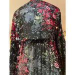 Rebellion  kimono black floral ruffled size medium Photo 7