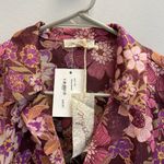 Mystree  Floral Pullover Merlot Blouse - Size Large - NWT Photo 3