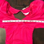 BCBGMAXAZRIA Brand New with Tags Hot Pink BCBG MaxAzria Long Sleeve Ruched Bodycon Dress Photo 6