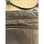 Black Soft Faux Leather Flat‎ Fanny Pack Waist Purse Zips 5 Pockets Photo 2