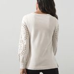 Chico's Zenergy Navy Blue French Terry Cutwork Top Size 2 Photo 3