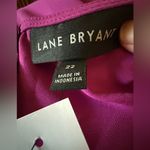 Lane Bryant  Fuchsia Pink Belted Zip Blouse Top Dress Party Office NWT Size 22 Photo 2