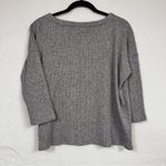 J.Jill Wearever Grey Waffle Knit Short Sleeve Sweater Womens S Lagenlook Slouchy Photo 5