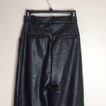 H&M  ladies black faux leather high waisted pants size 4 Photo 7
