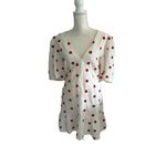 RHODE Mariana White Red Mini Floral Cotton Dress Size 8 Photo 5