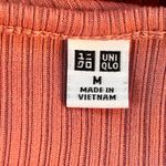 Uniqlo Womens Tee Size M Ribbed Square Neck Top Short Sleeve Casual Everyday Photo 5