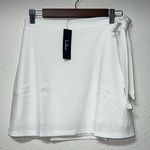 New Lulus Mini Wrap Skirt In Ivory Womens Size Small White Photo 0