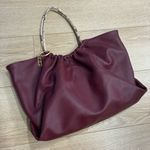 LDT Lily Medium Tote Snake Cabernet Purple Leather Photo 0