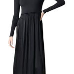 NWT J. Crew Mixed Knit Black Long Sleeve Midi Dress Size Small Photo 0