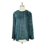 Alfred Dunner ‎ SUPER SOFT GREEN BUTTON UP JACKET TEXTURED SIZE 16 PETITE Photo 2