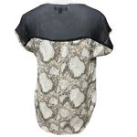 Anthropologie La Fee‎ Verte 100% Silk Snake Print and Sheer Cami Size M Black Size M Photo 1