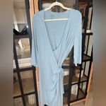 Caden Lane bamboo robe maternity labor postpartum long sleeve cooling stretchy Blue Size undefined Photo 1