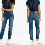 Levi's  White Oak Cone Denim Blue High Rise Straight Jeans Button Fly Cotton 25 Photo 1