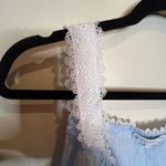 Eileen West Blue and White Striped Dress Size L Photo 3