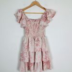 EXPRESS NWT pink ruffle skirt mini dress. Size XS Photo 3