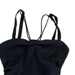 ZARA Women’s Black knot bow top ruched sides double straps Mini Dress SZ S #1161 Photo 4