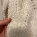 Central Park West NWOT  small fuzzy ivory button cable knit cardigan crop soft Photo 2