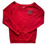 Disney  Parks Mickey Mouse Long Sleeve Red Shirt Women's Size Small Photo 0