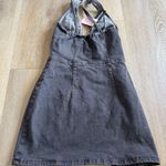 Pretty Little Thing Washed Grey Plunge Corset Style Denim Mini Dress Photo 6