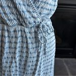 Caution to the Wind Blue Wrap Midi Dress Photo 5