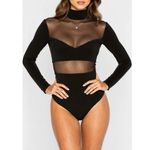 Nookie  Hypnotize Mesh Long Sleeve Bodysuit, Black, XL Photo 1