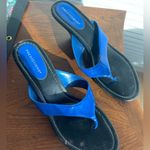 Predictions Bright Blue Wedge Sandals Photo 3