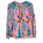 Tanya Taylor  Shanalee Top Shirt Accordion Pleated Long Sleeve Size Small S EUC Photo 1