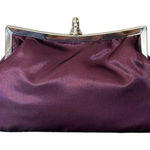 Newport News  Deep Purple Berry Satin Clutch NWT Photo 0