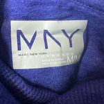 Andrew Marc  Cowl Neck Ribbed Blue Women's Sweater Size Medium 3/4 Sleeve Photo 1