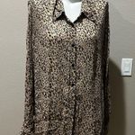 Avenue animal print long sleeve button up shirt Brown Size undefined Photo 2