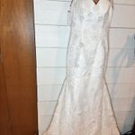 Wedding Dress White Lace Sleeveless Mermaid Size 10 Merry's NWT Photo 9
