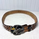 Eagle Western Buckle Leather Belt "CASEY" with Silver and Brown Accents size 40" Photo 6