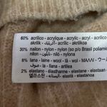 ZARA Beige Wool Long Sleeve Ribbed Knit Button Down Cardigan Sweater Top Size S Photo 3