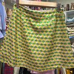 QUEEN OF SPARKLES Vibrant Green and Yellow Skort Size XS Photo 0