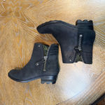 Sorel  Danica Leather Ankle Boots Black Camo Size 6.5 Photo 5