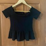 American Eagle  Outfitters Size XS Women's Teen Girl Black Off the Shoulder Shirt Photo 0