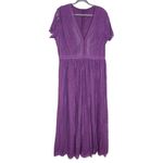 Purple Lace Formal Maxi Dress Size 2X Purple Formal Wedding Guest Dress Photo 1