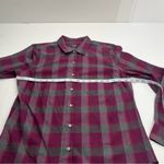 UnTuckIt Burgundy Grey Grey‎ Plaid Long Sleeve Button Front Shirt Womens Size 10 Red Photo 5
