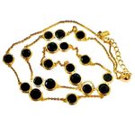 Kate Spade Gold Tone & Black Crystal 32” Necklace Photo 4