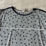 Lucky Brand Stars Print Gray Blue Cap Sleeve Pajama Top T-Shirt Women’s XL Photo 6