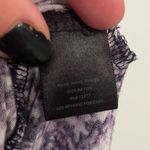 Vera Wang  Large Purple White Top Womens long Sleeve Stretch Shirt Photo 4