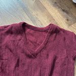 LULU’S Bringing Sexy Back Wine Red Backless Sweater Dress Photo 1